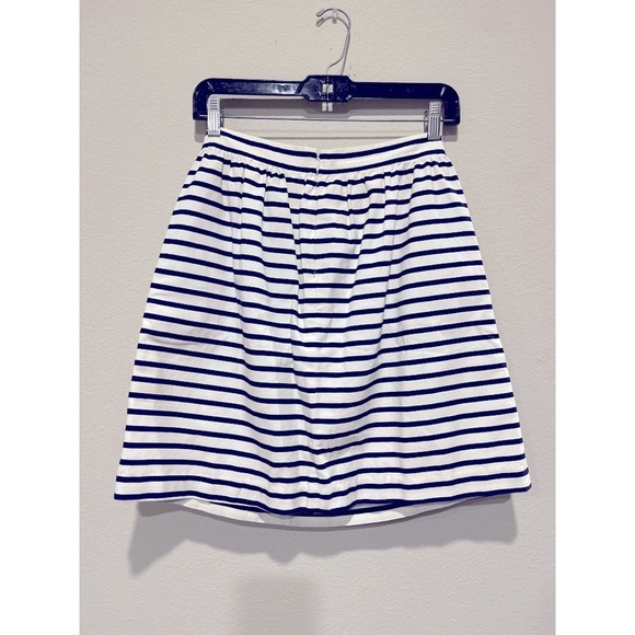 Alice+Olivia| Navy Blue&White Stripe skirt With Pockets| 6 - Picture 3 of 5